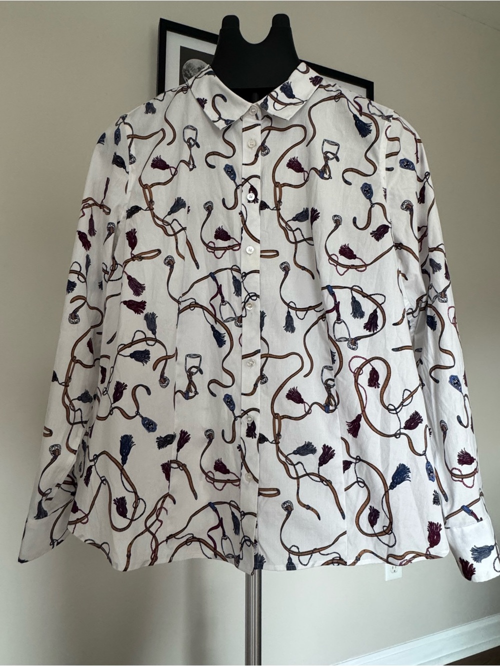 Equestrian-Print Perfect Shirt from Talbots  16P